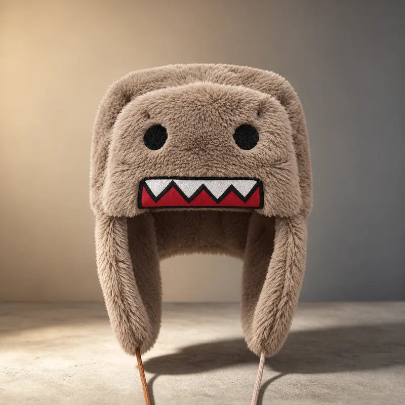 Fuzzy Plush Monster Trapper Hat for Winter