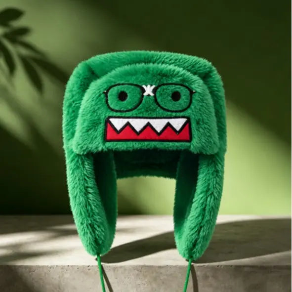 Fuzzy Plush Monster Trapper Hat for Winter