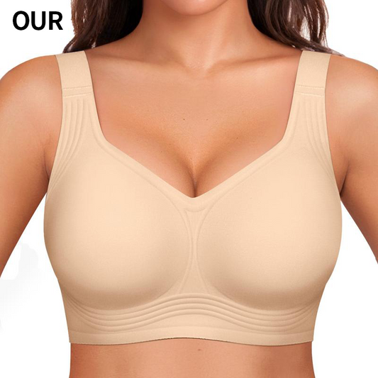 Full coverage wireless bra