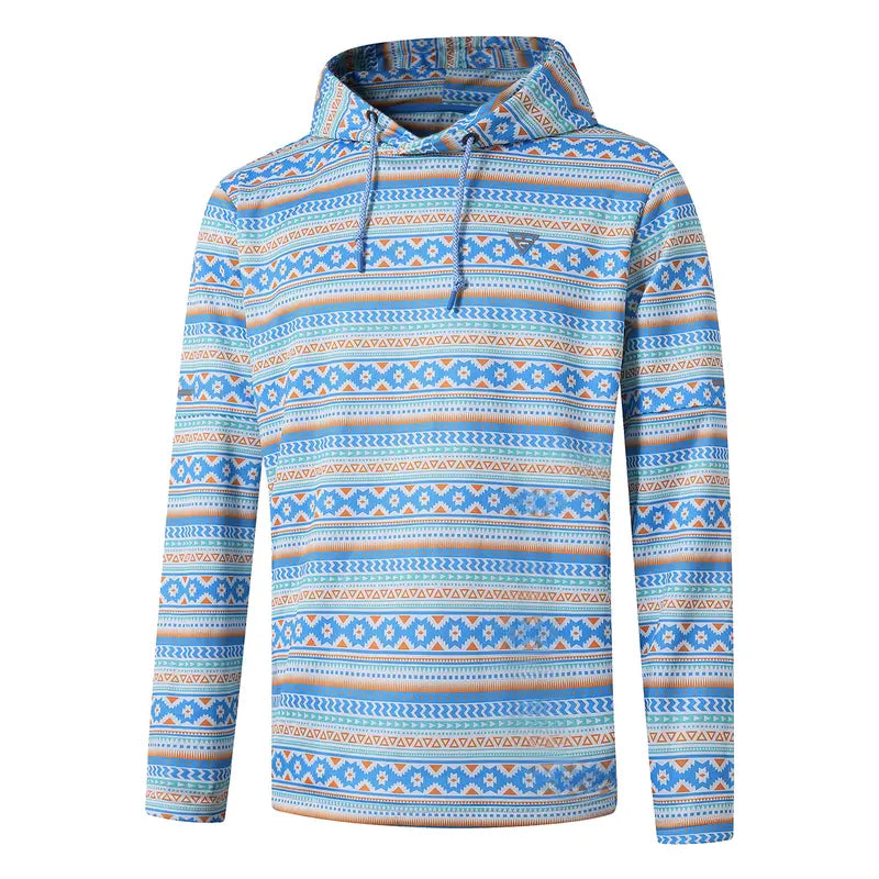 MAELREG Men's Splatter Print Hooded Sweatshirt Soft Fleece Pullover for Casual and Active Wear