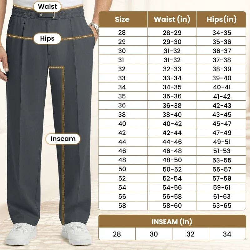 EaseTailor - Flexible Straight Fit Smart Comfort Pants