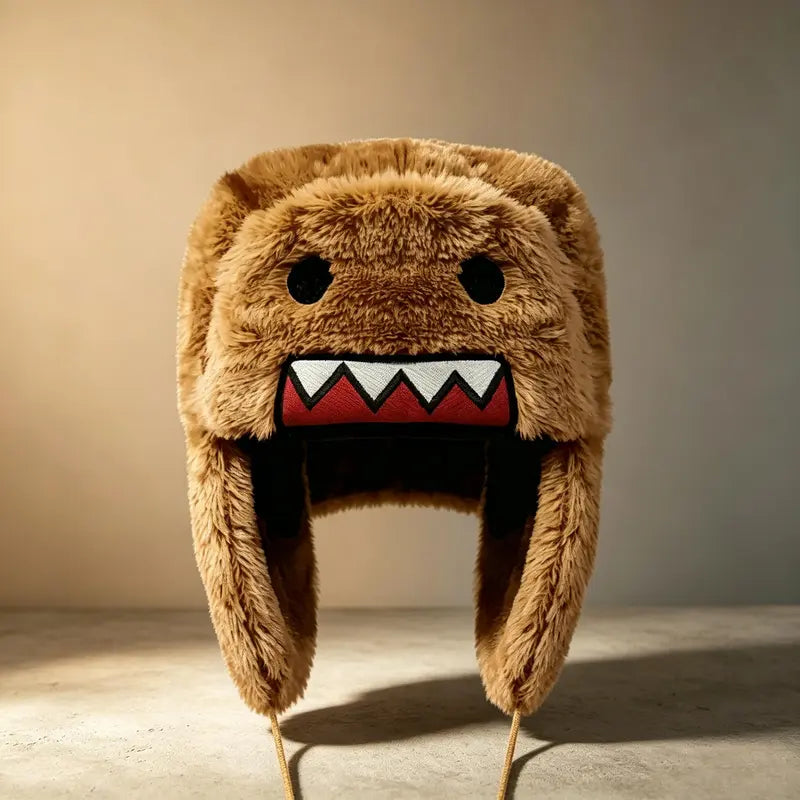 Fuzzy Plush Monster Trapper Hat for Winter