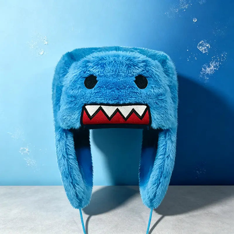 Fuzzy Plush Monster Trapper Hat for Winter