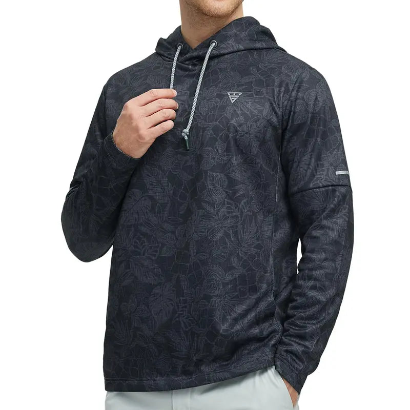 MAELREG Men's Splatter Print Hooded Sweatshirt Soft Fleece Pullover for Casual and Active Wear