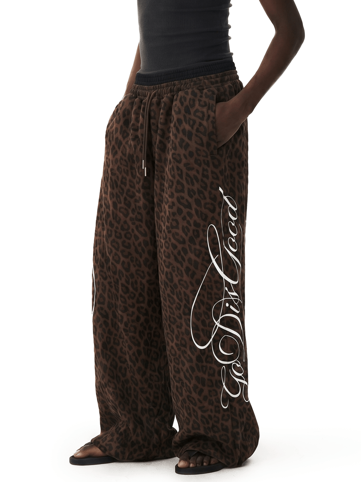 Graffiti Leopard Baggy Sweatpants