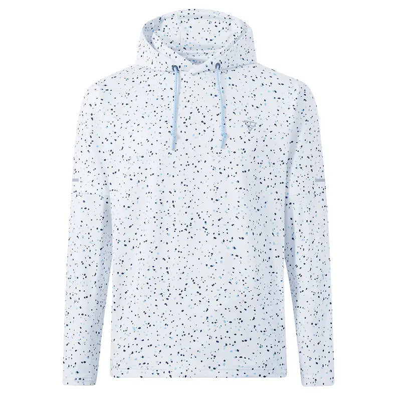 MAELREG Men's Splatter Print Hooded Sweatshirt Soft Fleece Pullover for Casual and Active Wear