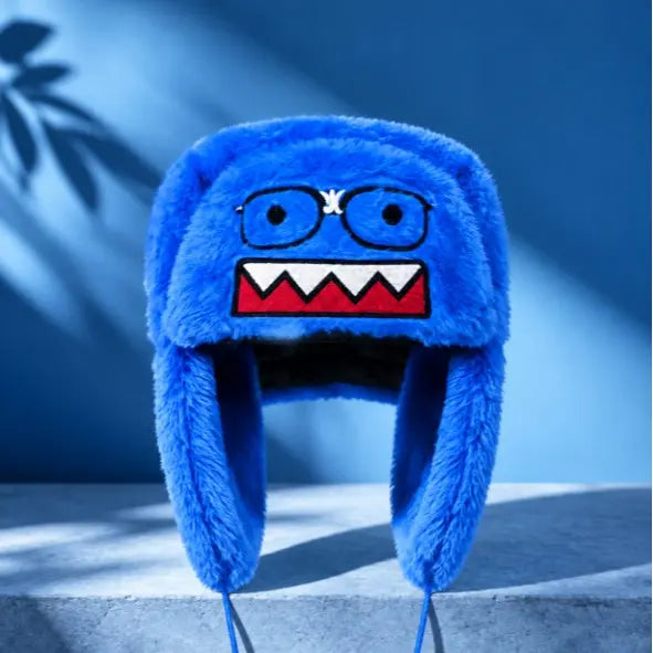 Fuzzy Plush Monster Trapper Hat for Winter