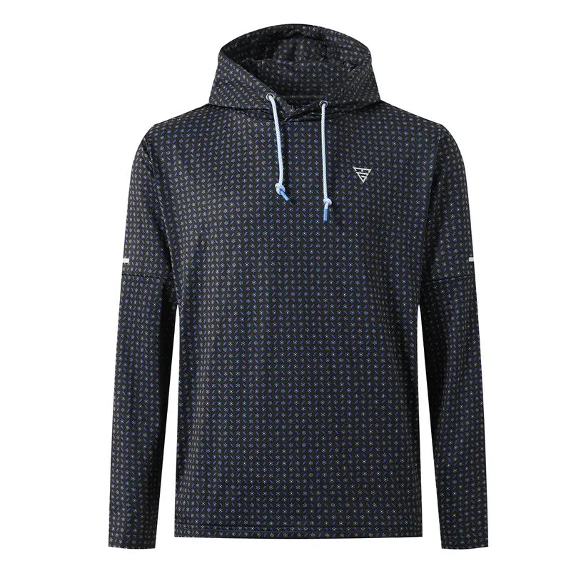MAELREG Men's Splatter Print Hooded Sweatshirt Soft Fleece Pullover for Casual and Active Wear