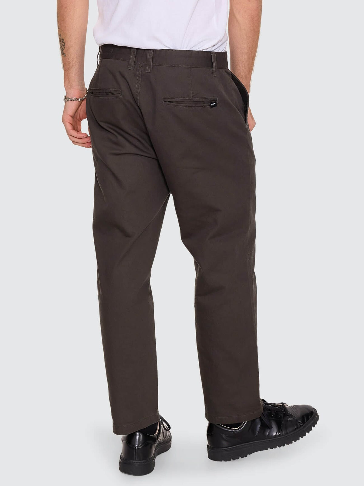 Thrills Chopped Chino Pant - Oil Green