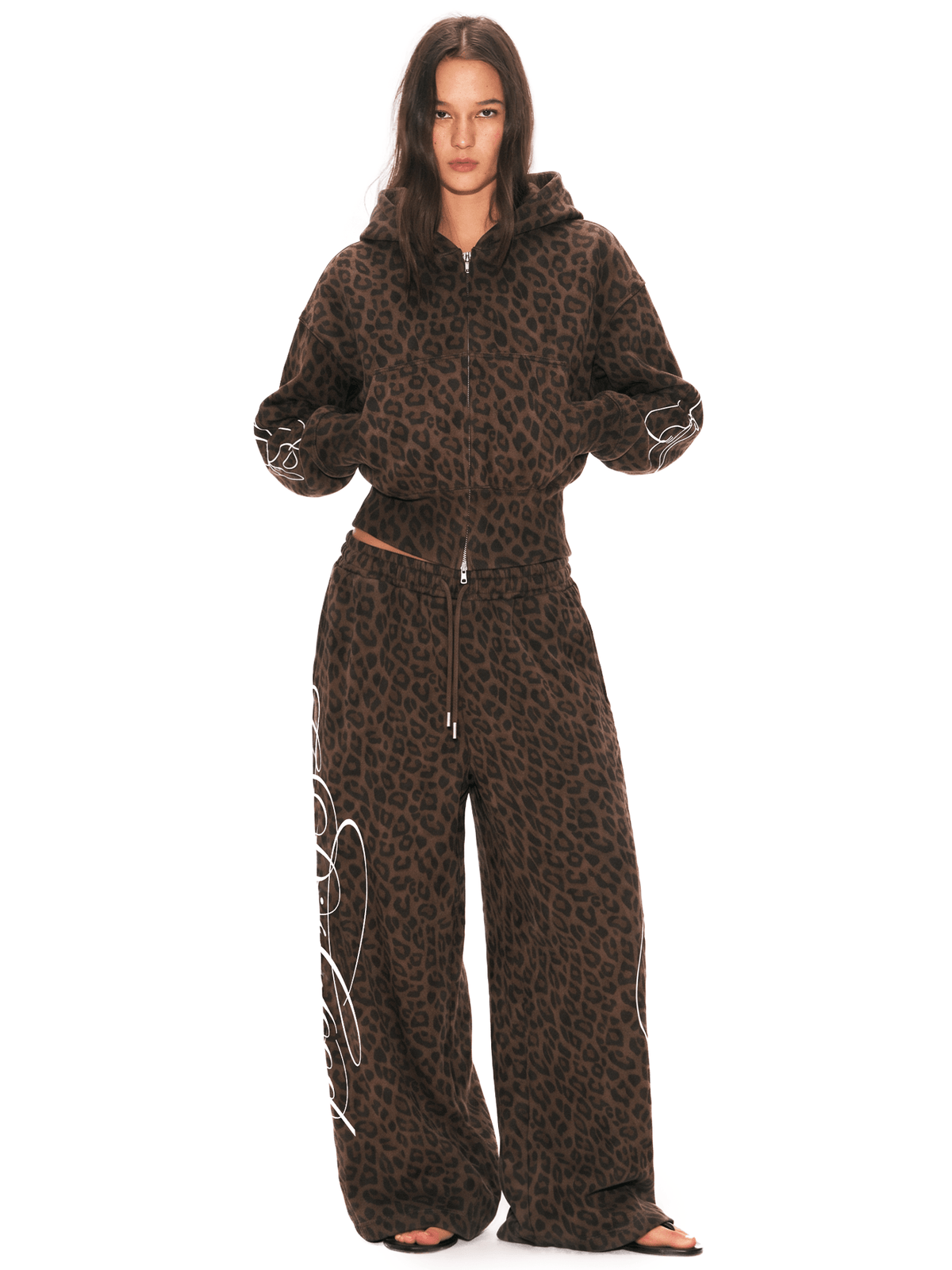 Graffiti Leopard Baggy Sweatpants