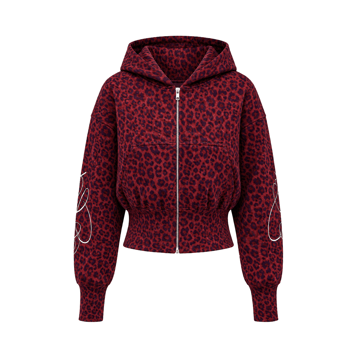 Graffiti Leopard Zip Hoodies