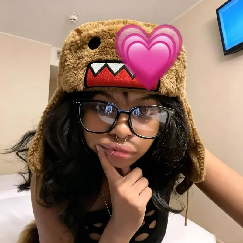 Fuzzy Plush Monster Trapper Hat for Winter