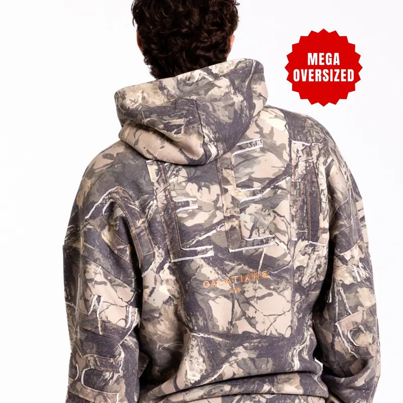 GLO Kingdom Essential Hoodie Patchwork Oversized Unisex