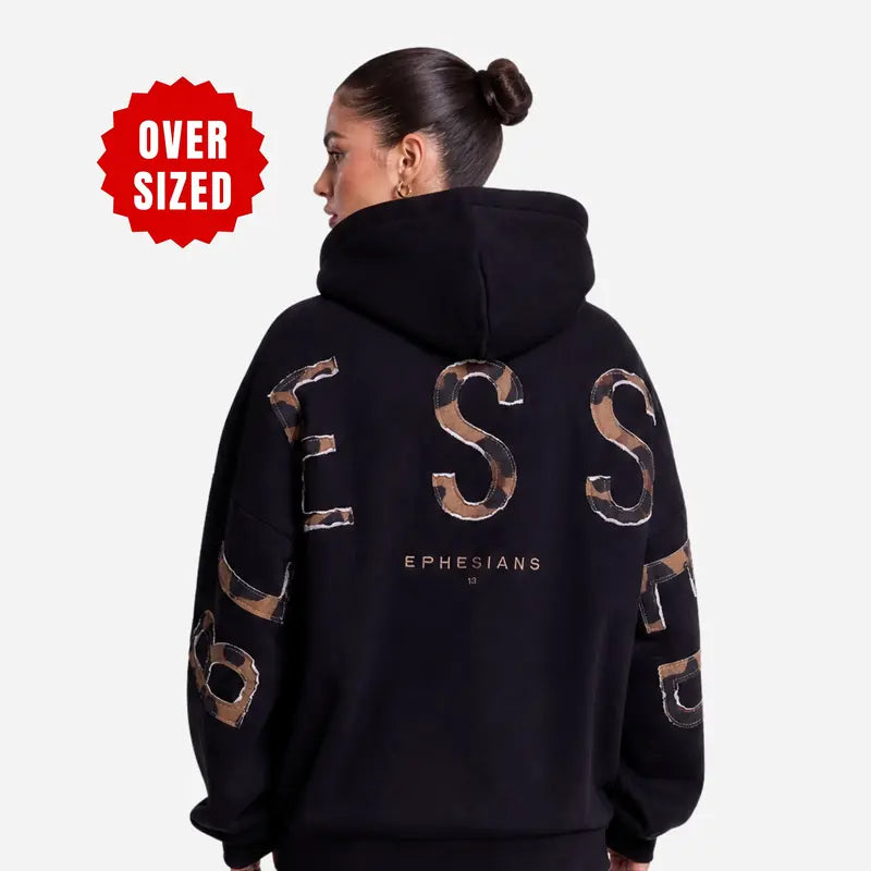 GLO Kingdom Essential Hoodie Patchwork Oversized Unisex