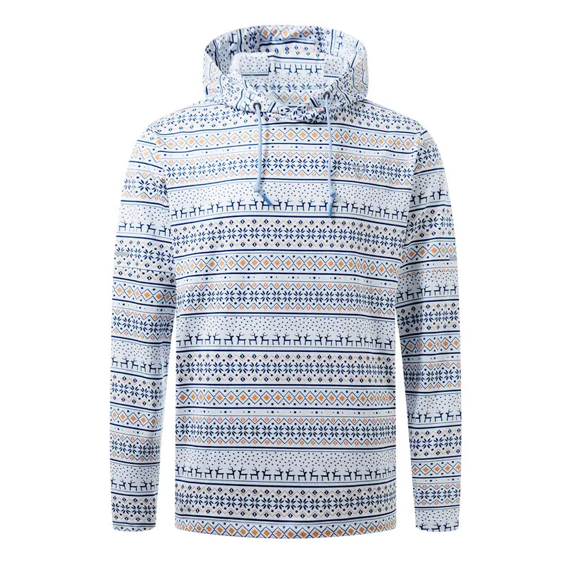 MAELREG Men's Splatter Print Hooded Sweatshirt Soft Fleece Pullover for Casual and Active Wear