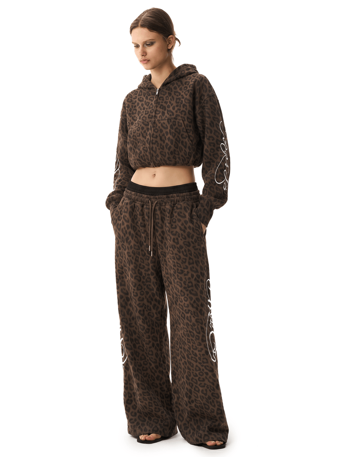 Graffiti Leopard Baggy Sweatpants