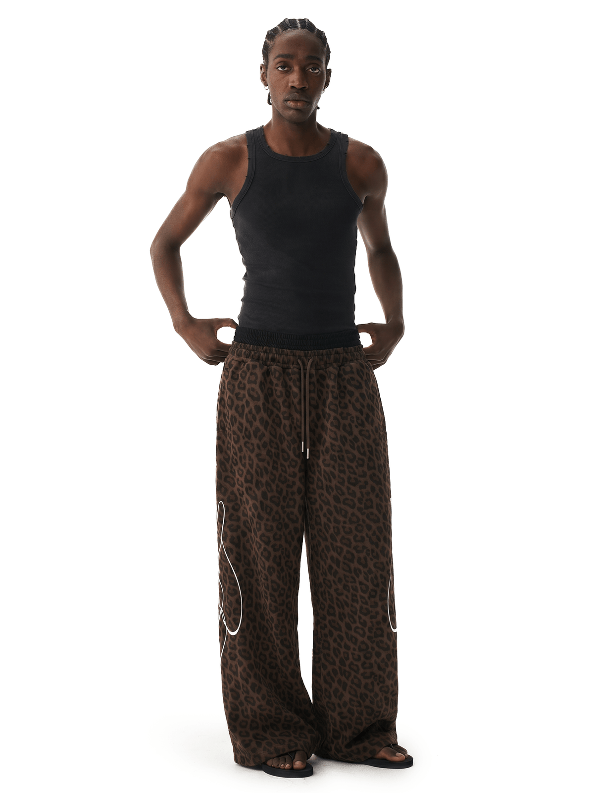 Graffiti Leopard Baggy Sweatpants