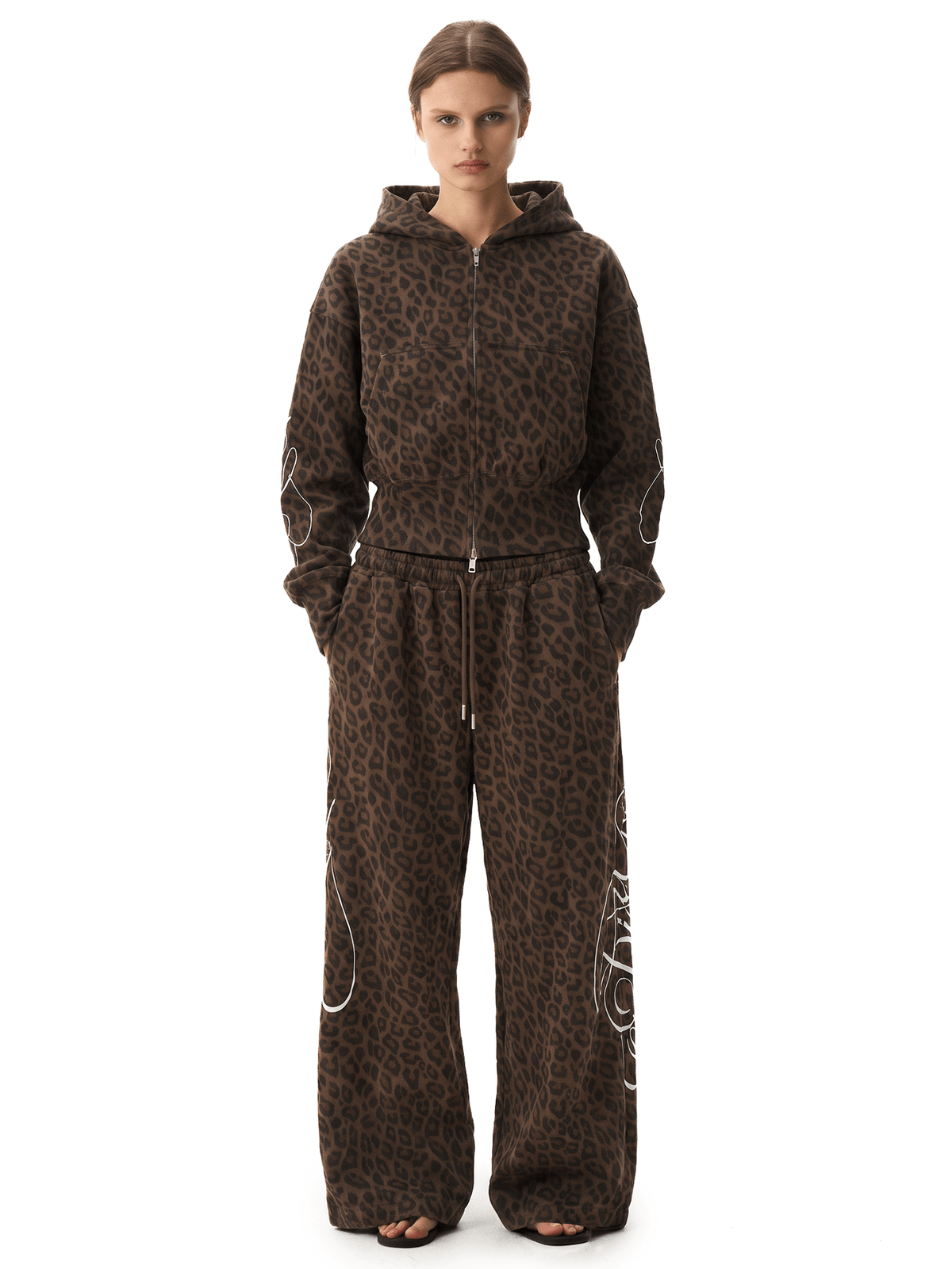 Graffiti Leopard Baggy Sweatpants