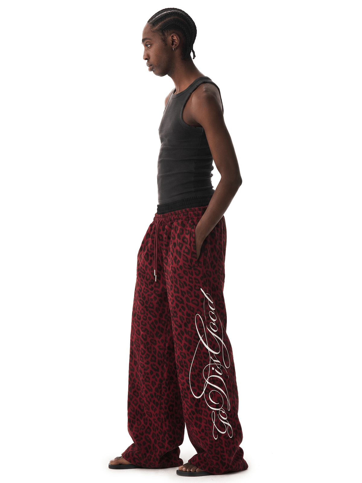 Graffiti Leopard Baggy Sweatpants