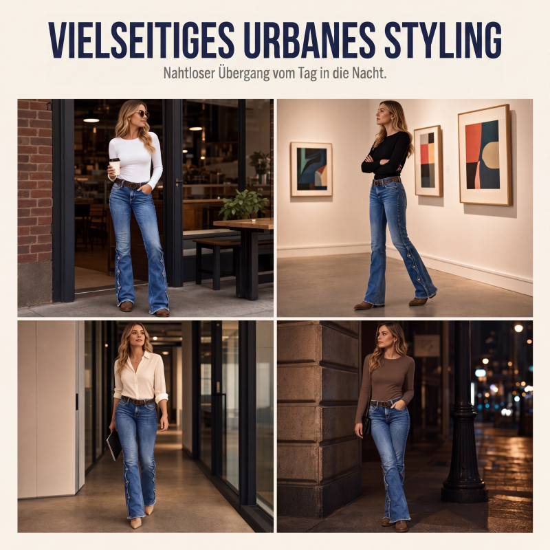 📢📢50% off!!!🎉🚨 Breaking news: 50% off ends tonight! Women's High Waist Destroyed Flare Jeans