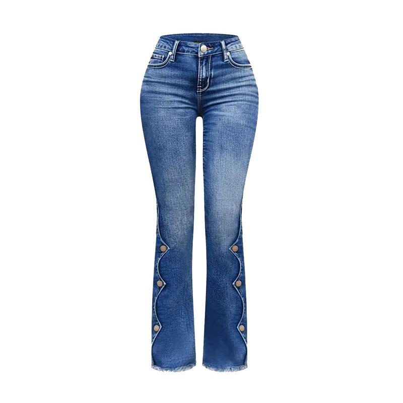📢📢50% off!!!🎉🚨 Breaking news: 50% off ends tonight! Women's High Waist Destroyed Flare Jeans