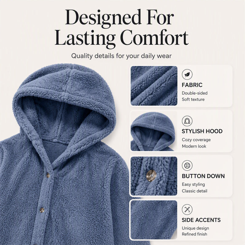 ❄️ Women's Loose-Fit Hooded Plush Jacket