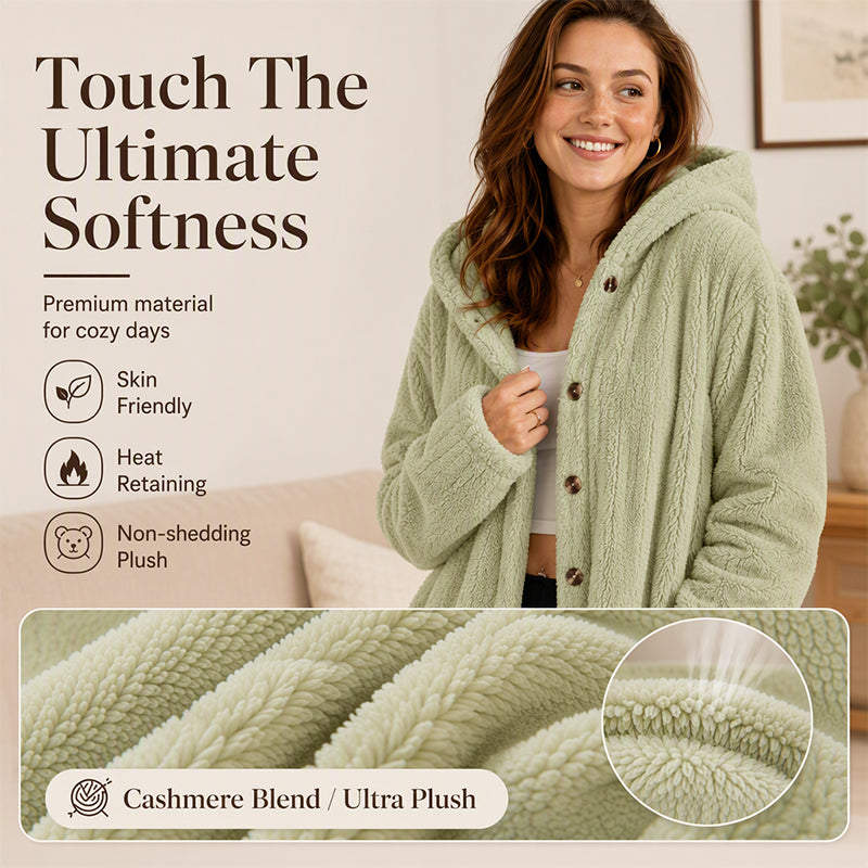 ❄️ Women's Loose-Fit Hooded Plush Jacket